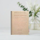 Titel bladzijde van deel I van het Engels Briefkaart (Staand voorkant)