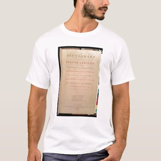 Titel bladzijde van deel I van het Engels T-shirt (Voorkant)