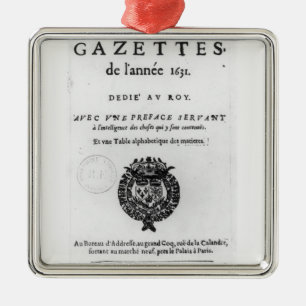 Titel bladzijde van het eerste collectie van "La Metalen Ornament