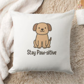 Titel: Blijf Poot-sitief – Mooie Hond Ontwerp met Kussen (Deken)