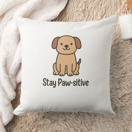 Titel: Blijf Poot-sitief – Mooie Hond Ontwerp met Kussen (Deken)