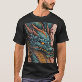 Titel: Bold Dragon Graphic Mannen Zwart T-shirt De