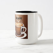 Titel: "Brewed Impressions: Verhoog uw slok met Tweekleurige Koffiemok (Voorkant rechts)