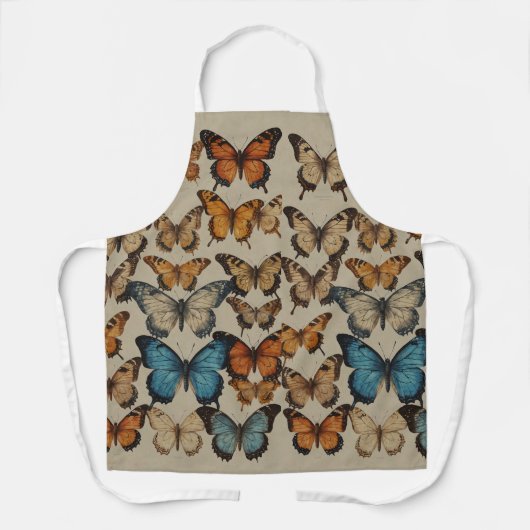 Titel: "Butterfly Dreams: Elegant Afron Designe Schort (Voorkant)