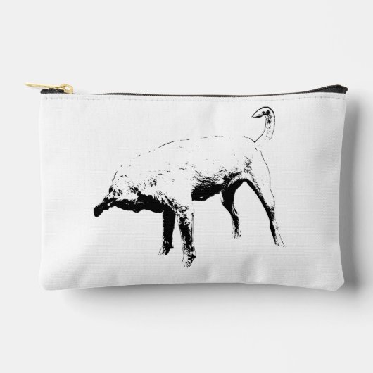 Titel: Chic Terrier Outline Pouch Etui (Voorkant)