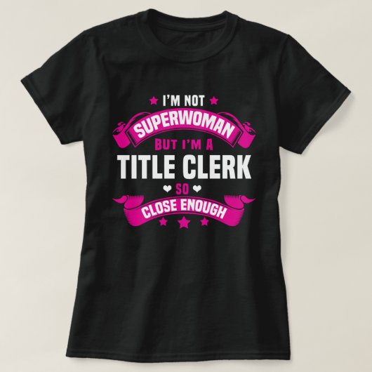 Titel Clerk T-shirt (Design voorkant)