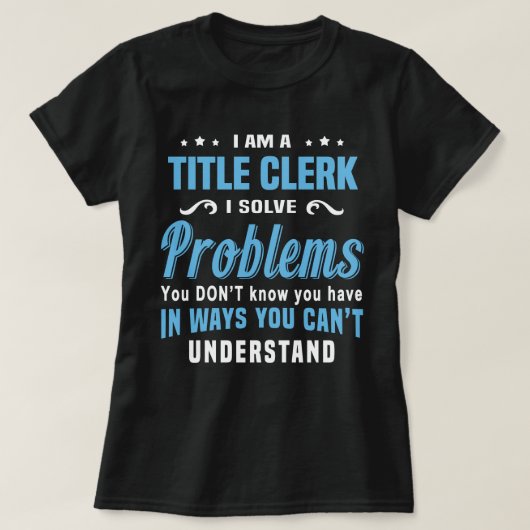 Titel Clerk T-shirt (Design voorkant)