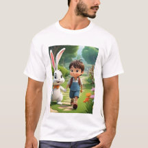 Titel Cute Cartoon Karakter T-shirt Leuke Grafisc