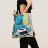 Titel: De brief van het Giant Blue Gummy Beer Tote Bag (Dichtbij)