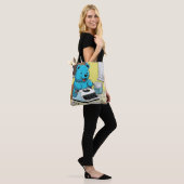 Titel: De brief van het Giant Blue Gummy Beer Tote Bag (Op model)