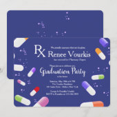 Titel document Medicine Capsules Graduation Party  Kaart (Voorkant / Achterkant)