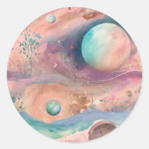 Titel: Dreamy Mist Pastel Journals: Shabby Chic Kr Ronde Sticker