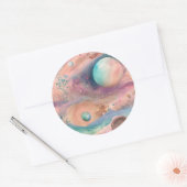 Titel: Dreamy Mist Pastel Journals: Shabby Chic Kr Ronde Sticker (Envelop)