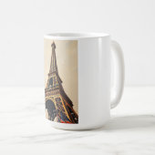 Titel: Elegante Eiffeltoren Silhouet Koffiemok (Voorkant rechts)