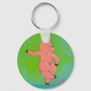 Titel:  Elusive Irish Dancing Pig Sleutelhanger
