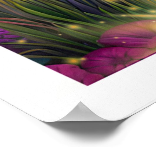 Titel Enchanting Fantasy Landschap Mushroom Art Poster (Hoek)