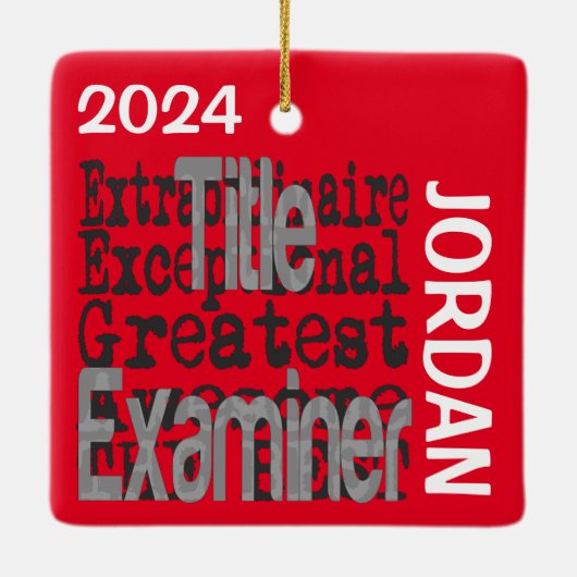 Titel Examinator Extraordinaire CUSTOM Keramisch Ornament (Achterkant)