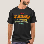 Titel Examinator heeft nooit fout gegrepen T-shirt (Voorkant)