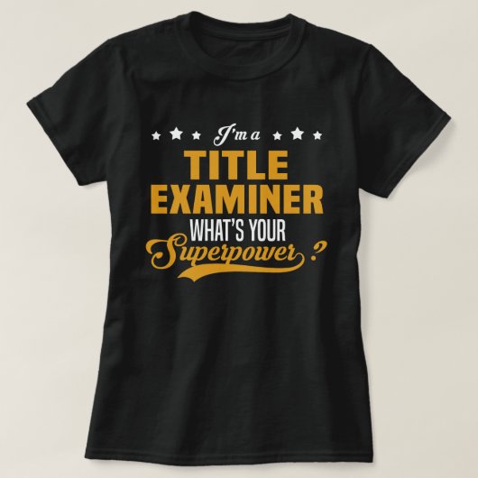 Titel examinator t-shirt (Design voorkant)