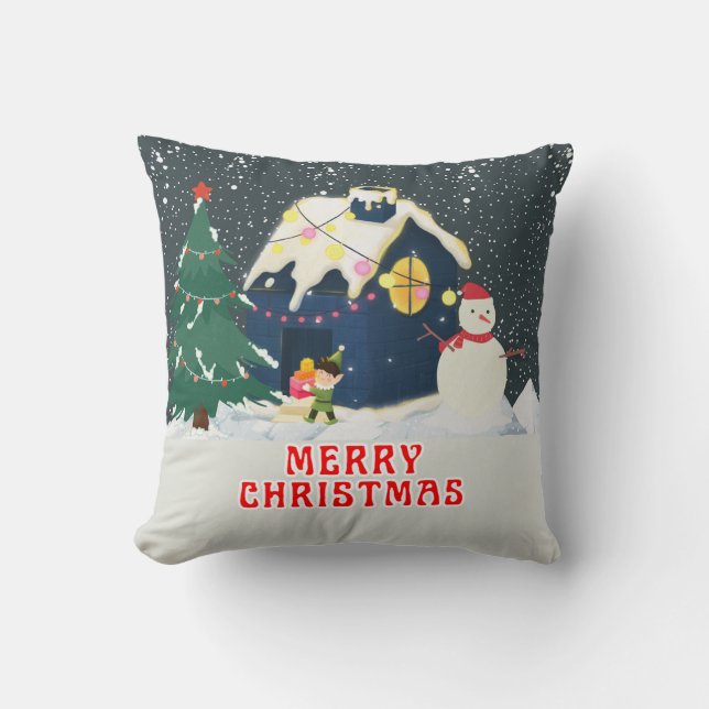 Titel: Feestelijk kerstkussen Kussen (Voorkant)