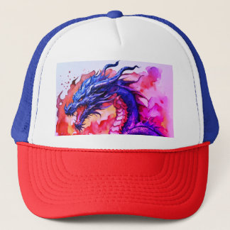 Titel: "Fireborn Dragon Crest Print Pet" Trucker Pet
