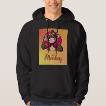 Titel: Funky Cartoon Aap Grafische T-Shirt