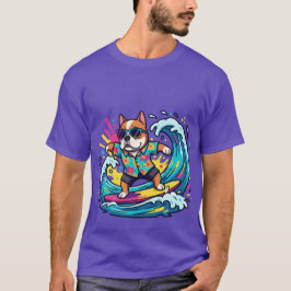 Titel: Funky Cartoon Hond Grafische T-Shirt
