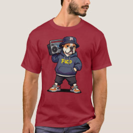 Titel: Funky Cartoon Hond Grafische T-Shirt