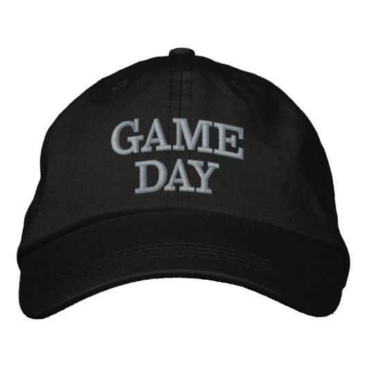 TITEL Geborduurde honkbalpet voor gamendag Pet (Voorkant)