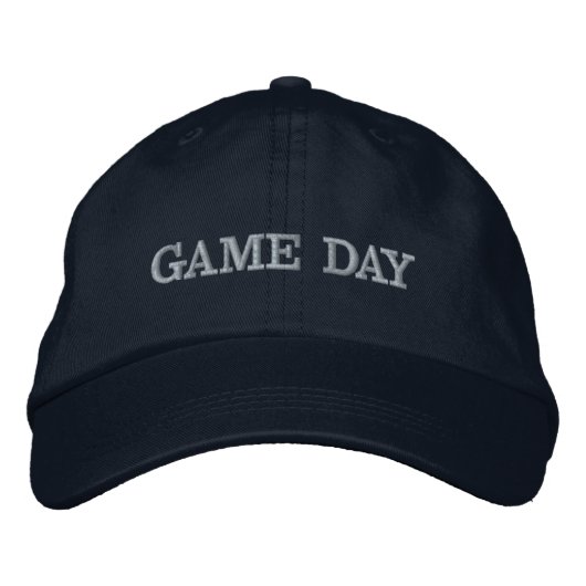 TITEL Geborduurde honkbalpet voor gamendag Pet (Voorkant)