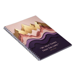 Titel: Gelaagde Berg Zonsopgang Faith Journal - Pu Notitieboek