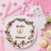 Titel: Gepersonaliseerde Bloemen bruiloft Bord – B (Feest)