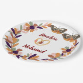 Titel: Gepersonaliseerde Bloemen bruiloft Bord – B (Gekanteld)