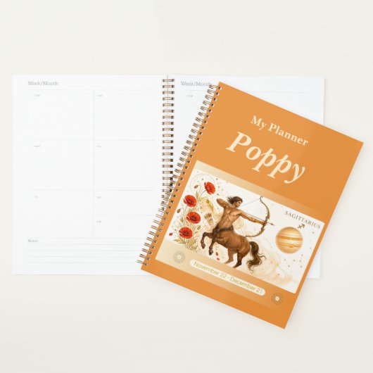 titel: Gepersonaliseerde Boogschutter Dierenriem P Planner (Display)