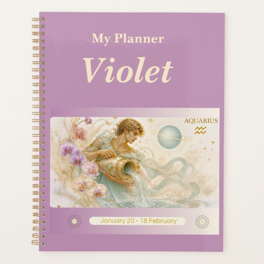 titel: Gepersonaliseerde Waterman Zodiac Planner (Voorkant)