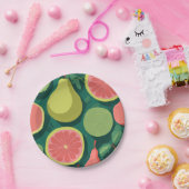 Titel: Guava Elegance: Modern minimalistisch papie Papieren Bordje (Feest)