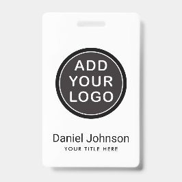 Titel ID van aangepaste logo- of fotowerknemersnaa Badge