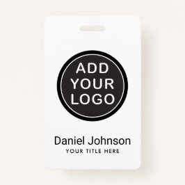 Titel ID van aangepaste logo- of fotowerknemersnaa Badge