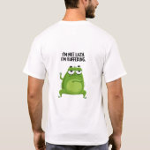 Titel Ik ben niet lui, ik buffer Grappig groen cr T-shirt (Achterkant)