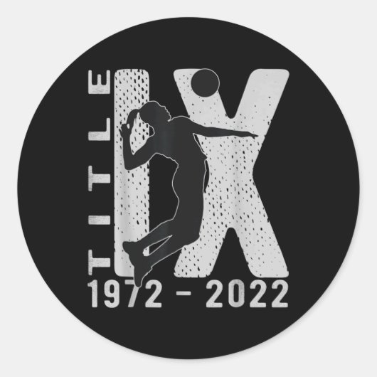 Titel IX Jubileum US Education Amendment Vo Ronde Sticker (Voorkant)