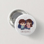Titel: "Jij Bent Mijn Universum" Schattig Koppel d Ronde Button 3,2 Cm (Voorkant /achterkant)