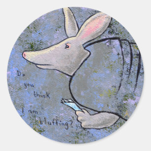 Titel: Kaart Shark - is poker armadillo bluf? Ronde Sticker