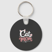 Titel: Kat Moeder Sleutelhanger – Mooie Kattenlief (Voorkant)