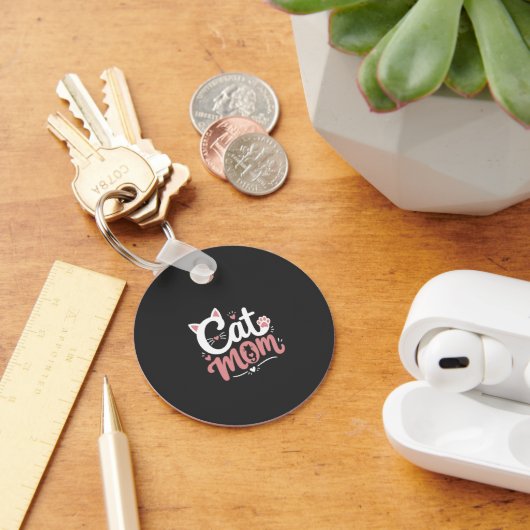 Titel: Kat Moeder Sleutelhanger – Mooie Kattenlief (Bureau)