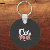 Titel: Kat Moeder Sleutelhanger – Mooie Kattenlief (Voorkant)