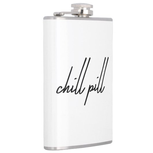 Titel: "Koude pil – Drink, ontspan, herhaal fles" Heupfles (Rechts)