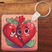 Titel: Linked Hearts" Double Heart sleutelhanger (Achterkant)