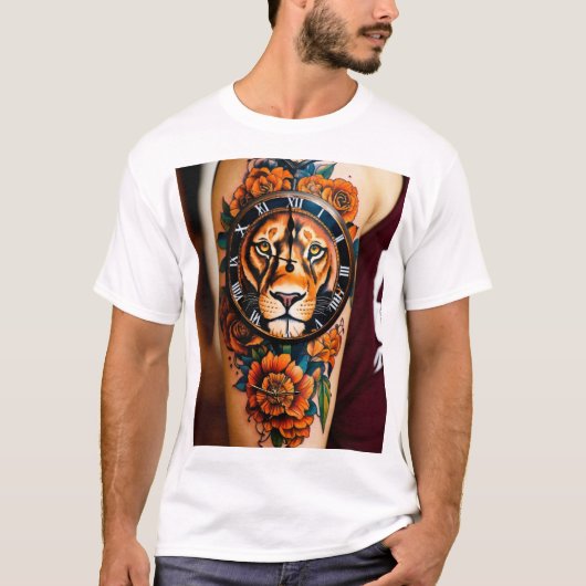 Titel: Lioness Roos Tattoo Kleding: Draag uw winke T-shirt (Voorkant)