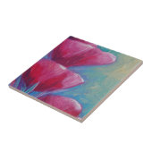 TITEL MAGENTA FLOWERS TEGELTJE (Zijkant)