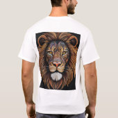 Titel: Majestic Geometric Lion T-shirt Beschrijvin (Achterkant)
